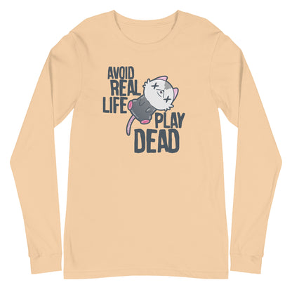 AVOID REAL LIFE PLAY DEAD - Long Sleeve Tee - ChubbleGumLLC