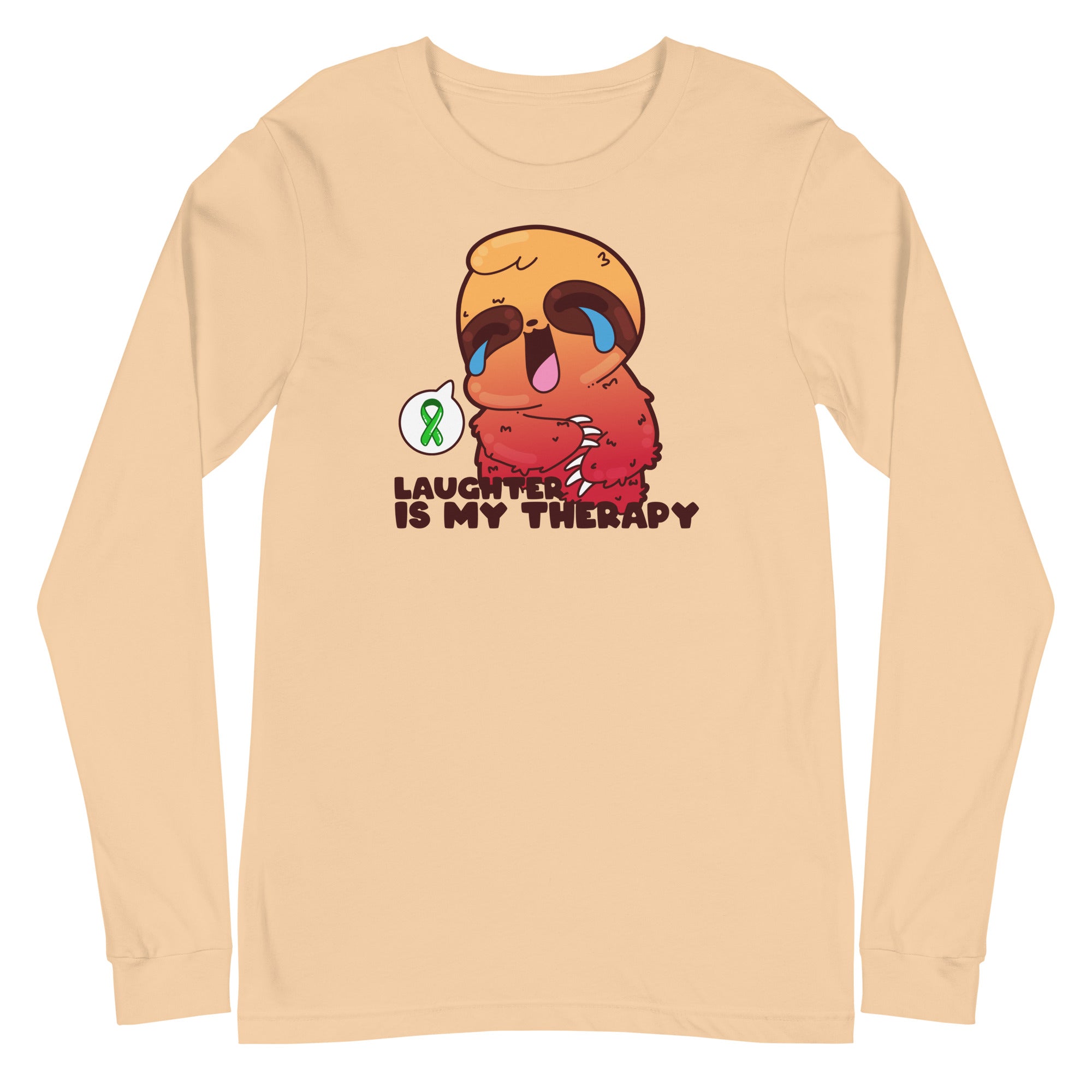 LAUGHTER IS MY THERAPY - Long Sleeve Tee - ChubbleGumLLC