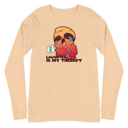 LAUGHTER IS MY THERAPY - Long Sleeve Tee - ChubbleGumLLC