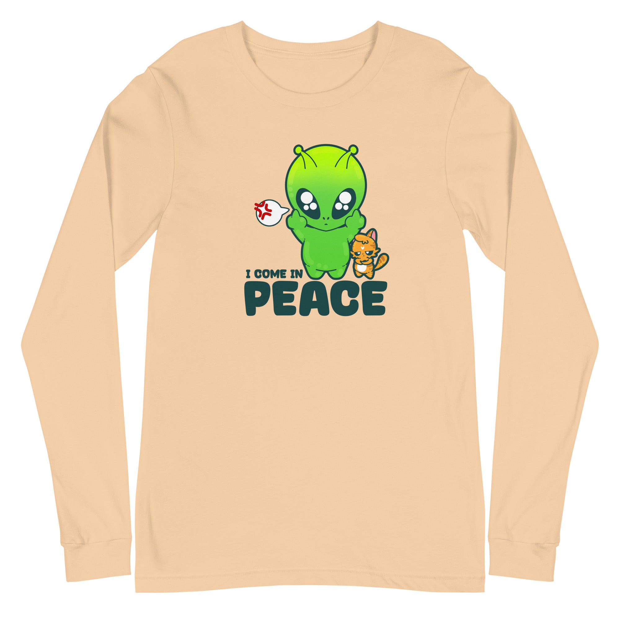 I COME IN PEACE - Long Sleeve Tee - ChubbleGumLLC