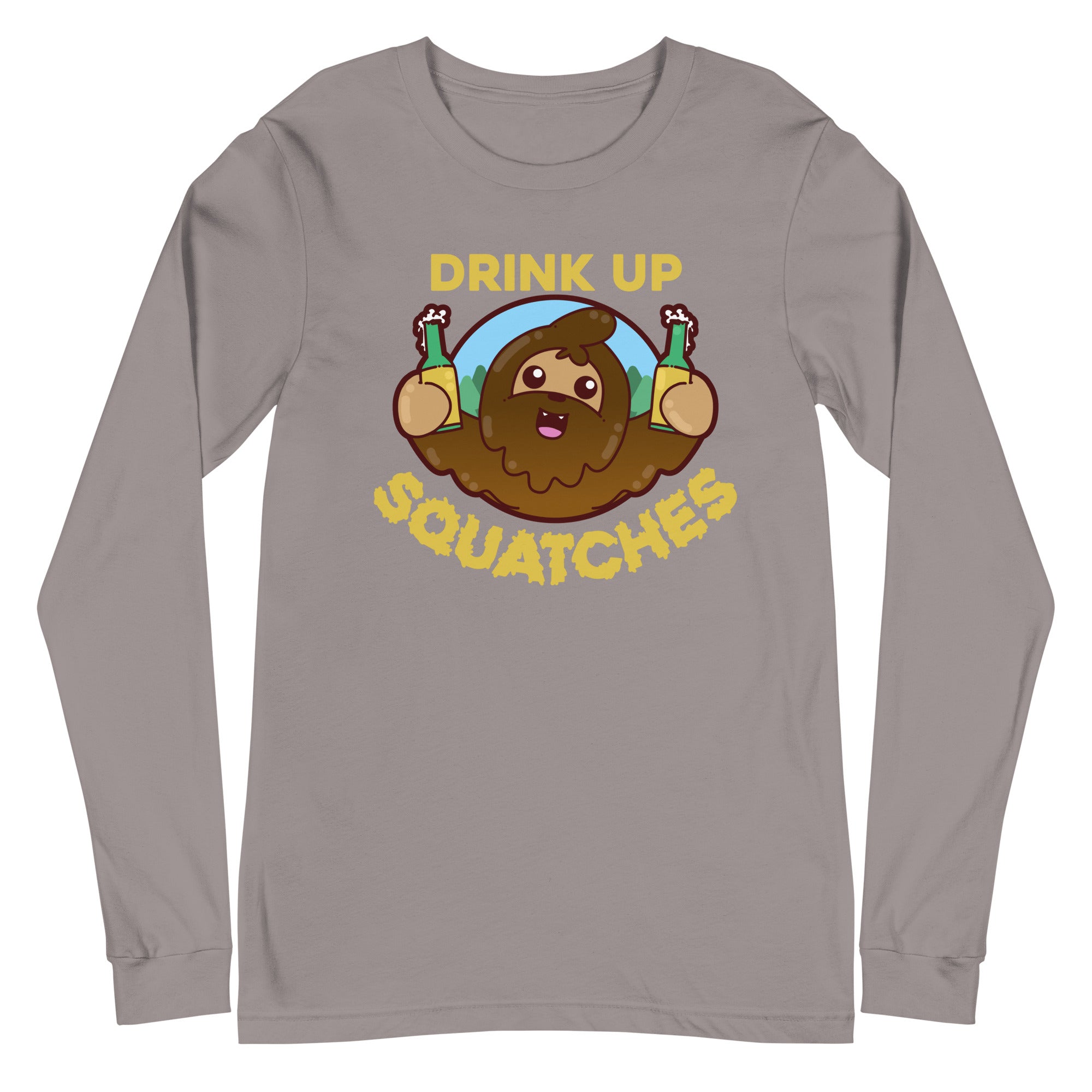 DRINK UP SQUATCHES - Long Sleeve Tee - ChubbleGumLLC