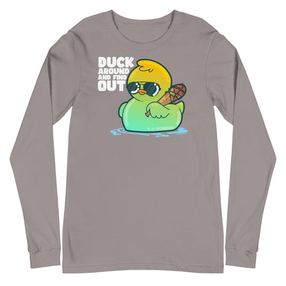 DUCK AROUND AND FIND OUT - Modified Long Sleeve Tee - ChubbleGumLLC