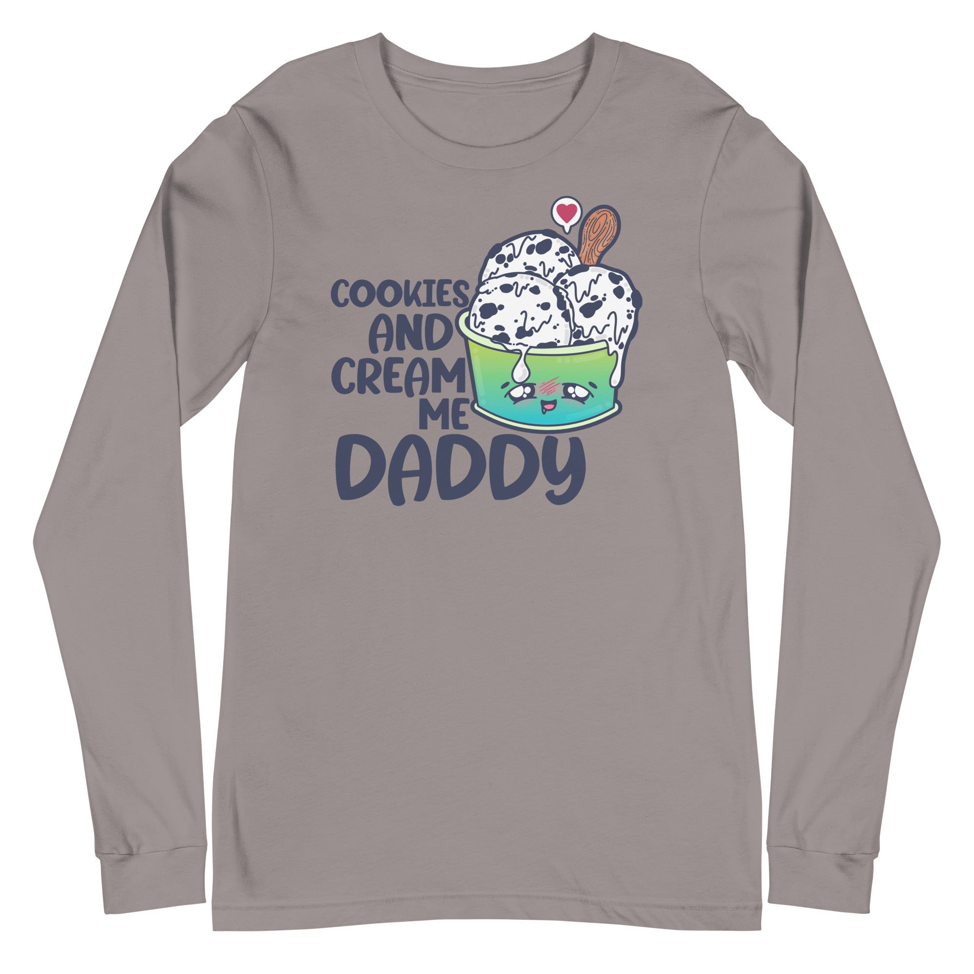 COOKIES AND CREAM ME DADDY - Long Sleeve Tee - ChubbleGumLLC