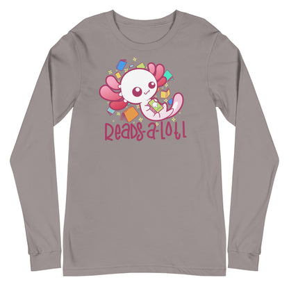 READS A LOTL - Long Sleeve Tee - ChubbleGumLLC