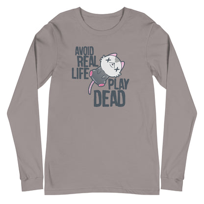 AVOID REAL LIFE PLAY DEAD - Long Sleeve Tee - ChubbleGumLLC