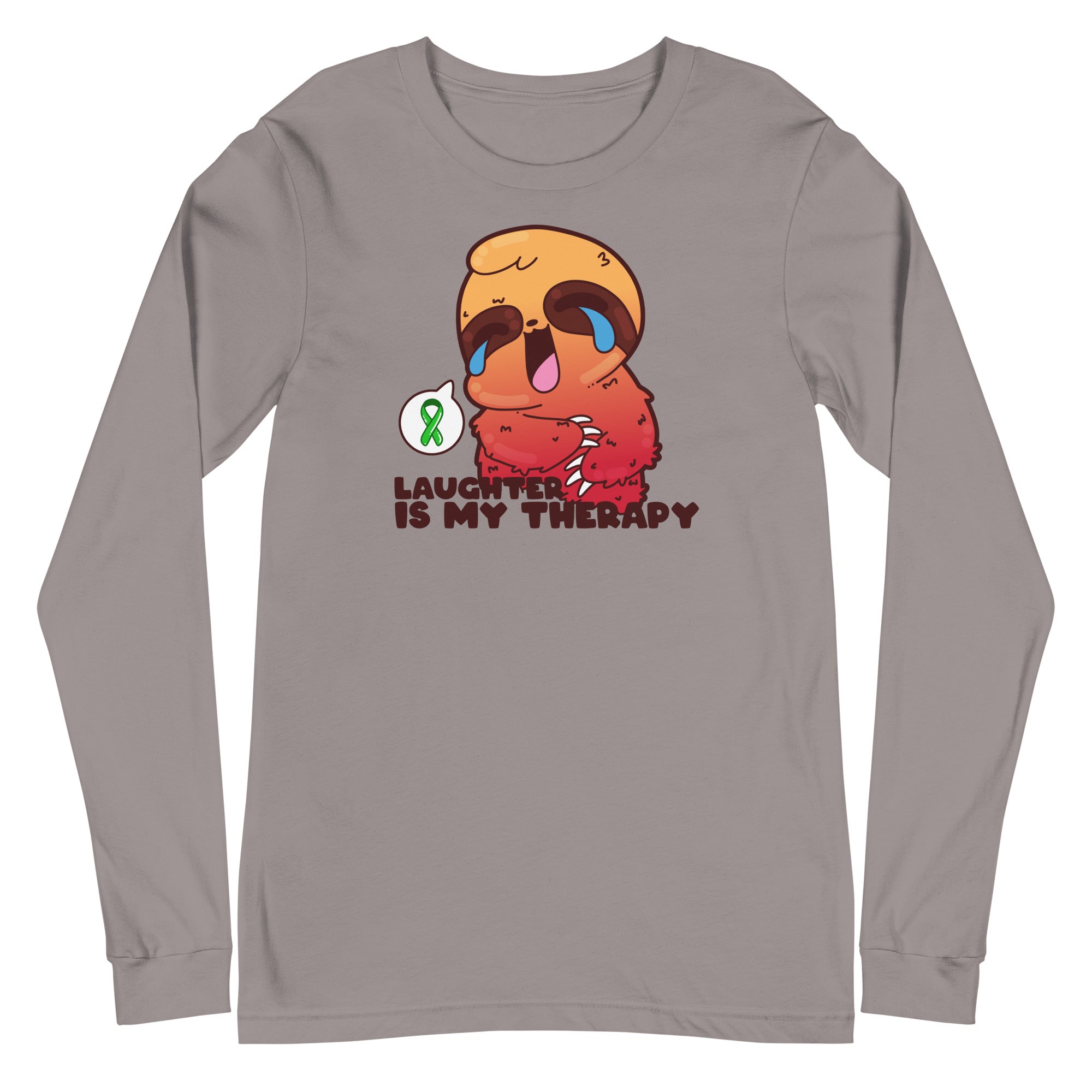 LAUGHTER IS MY THERAPY - Long Sleeve Tee - ChubbleGumLLC