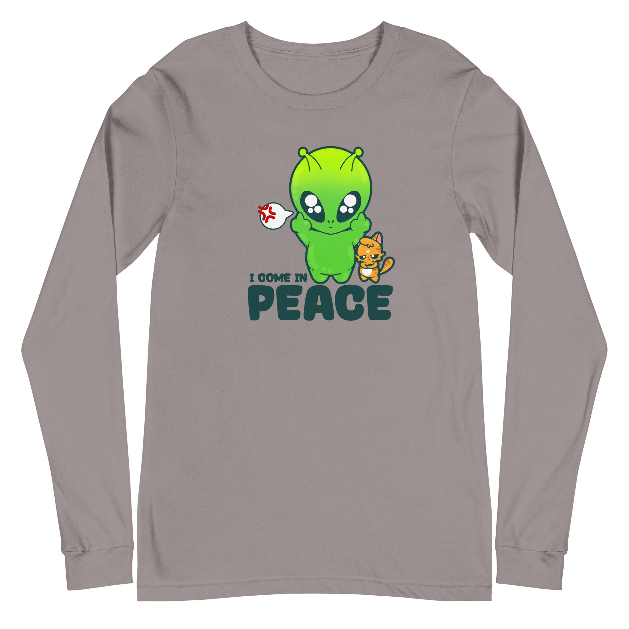 I COME IN PEACE - Long Sleeve Tee - ChubbleGumLLC