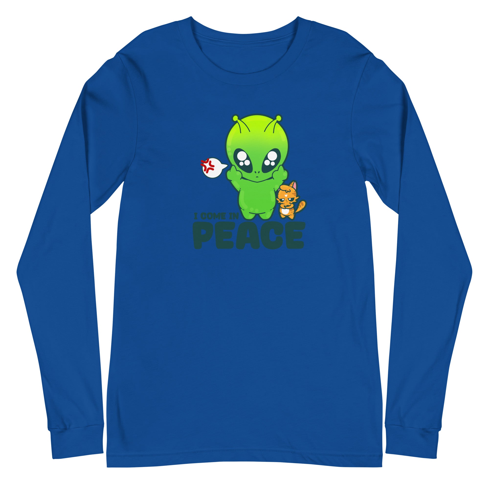 I COME IN PEACE - Long Sleeve Tee - ChubbleGumLLC