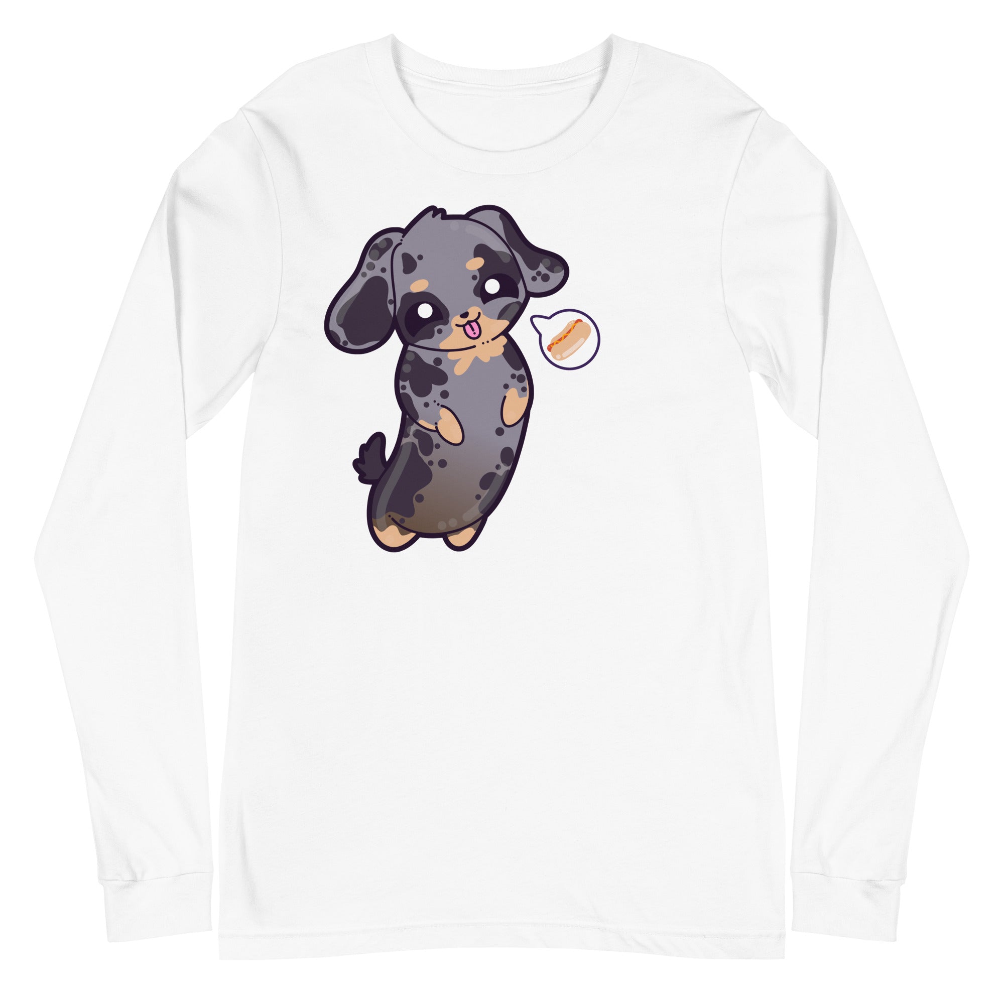 EASILY DISTRACTED BY WIENERS - Modified Long Sleeve Tee - ChubbleGumLLC