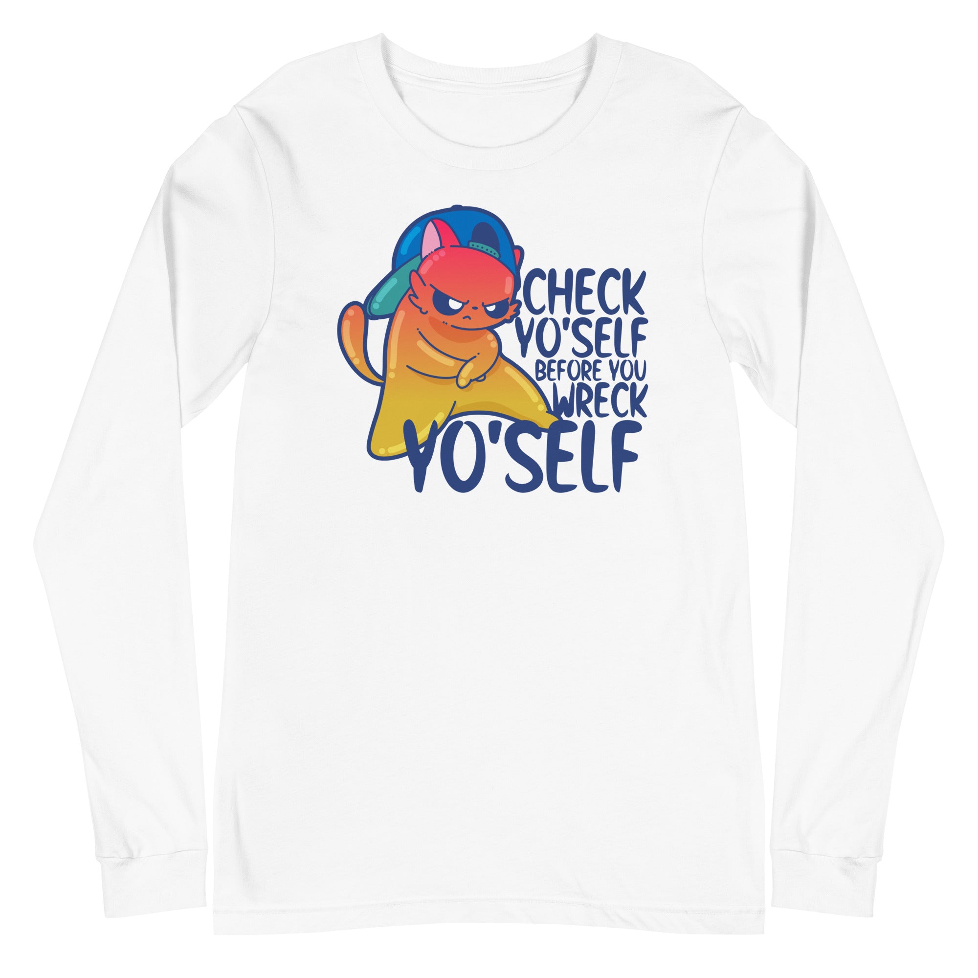 CHECK YOSELF - Long Sleeve Tee - ChubbleGumLLC