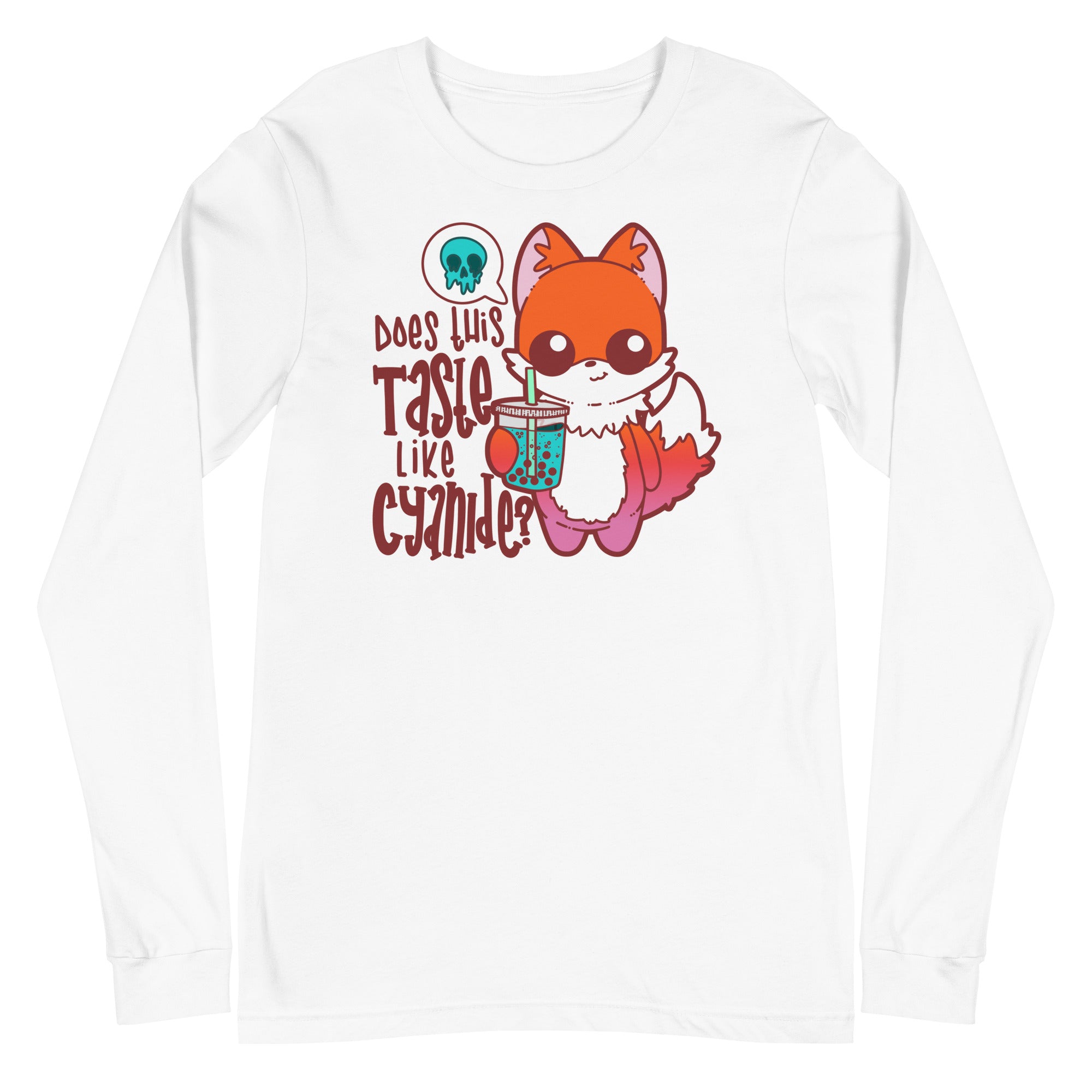 DOES THIS TASTE LIKE CYANIDE - Long Sleeve Tee - ChubbleGumLLC