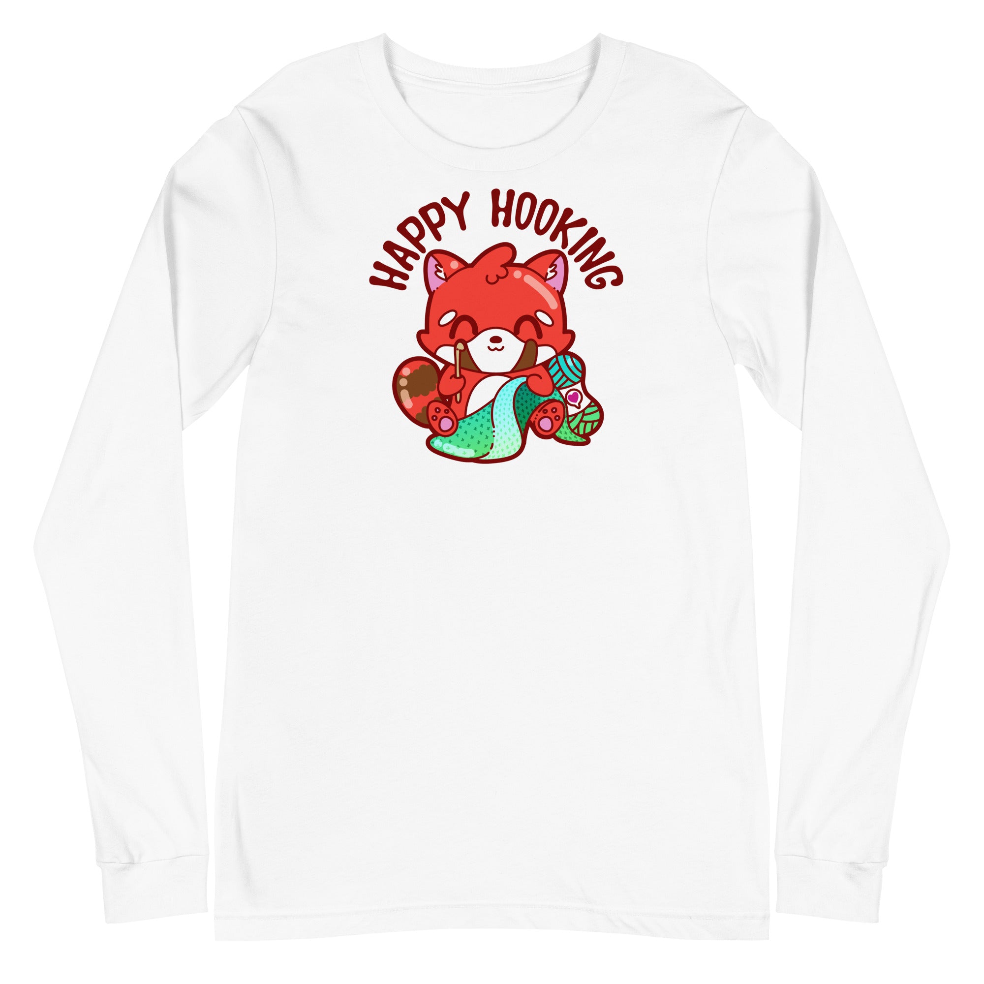 HAPPY HOOKING - Long Sleeve Tee - ChubbleGumLLC