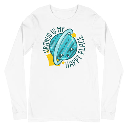 URANUS IS MY HAPPY PLACE - Long Sleeve Tee - ChubbleGumLLC