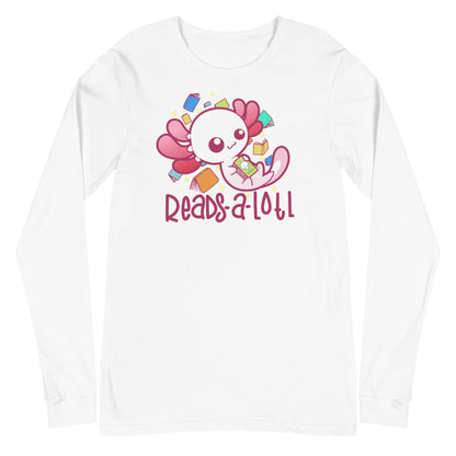 READS A LOTL - Long Sleeve Tee - ChubbleGumLLC