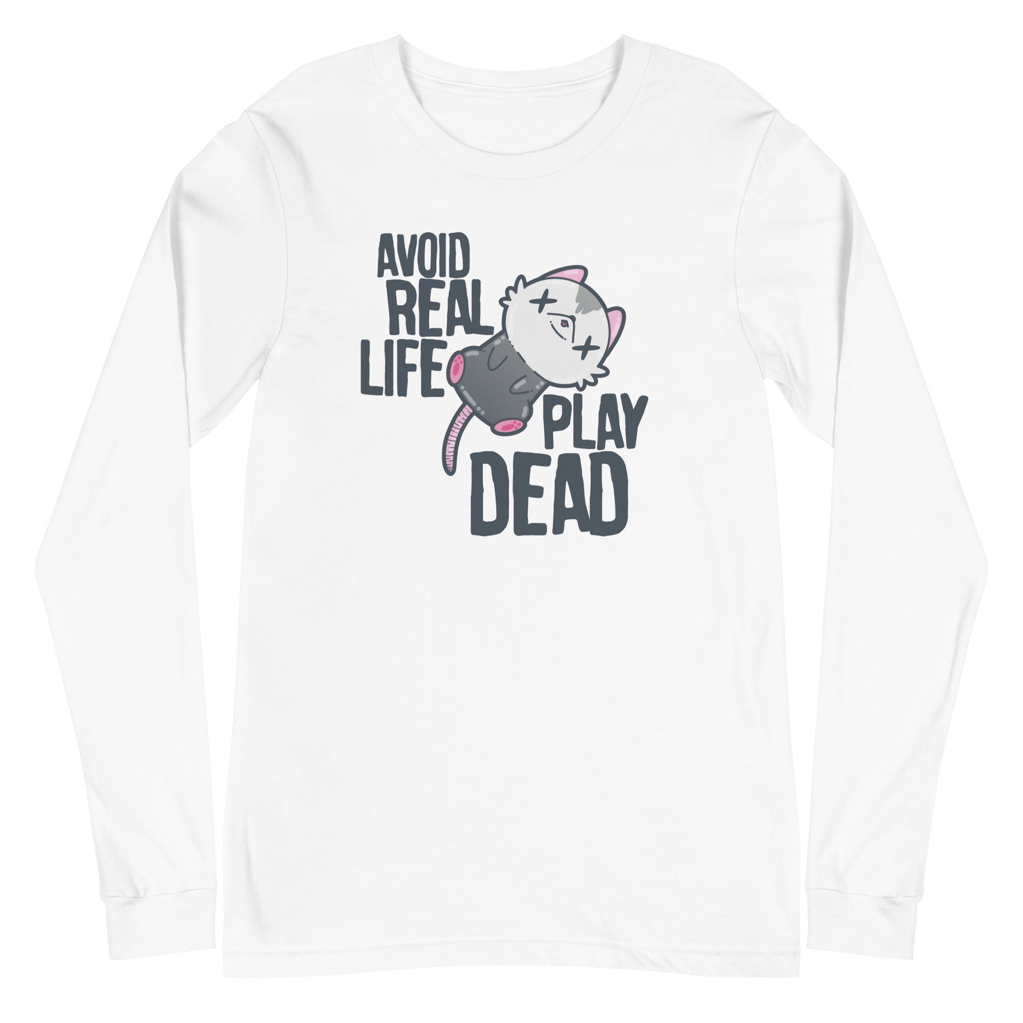 AVOID REAL LIFE PLAY DEAD - Long Sleeve Tee - ChubbleGumLLC