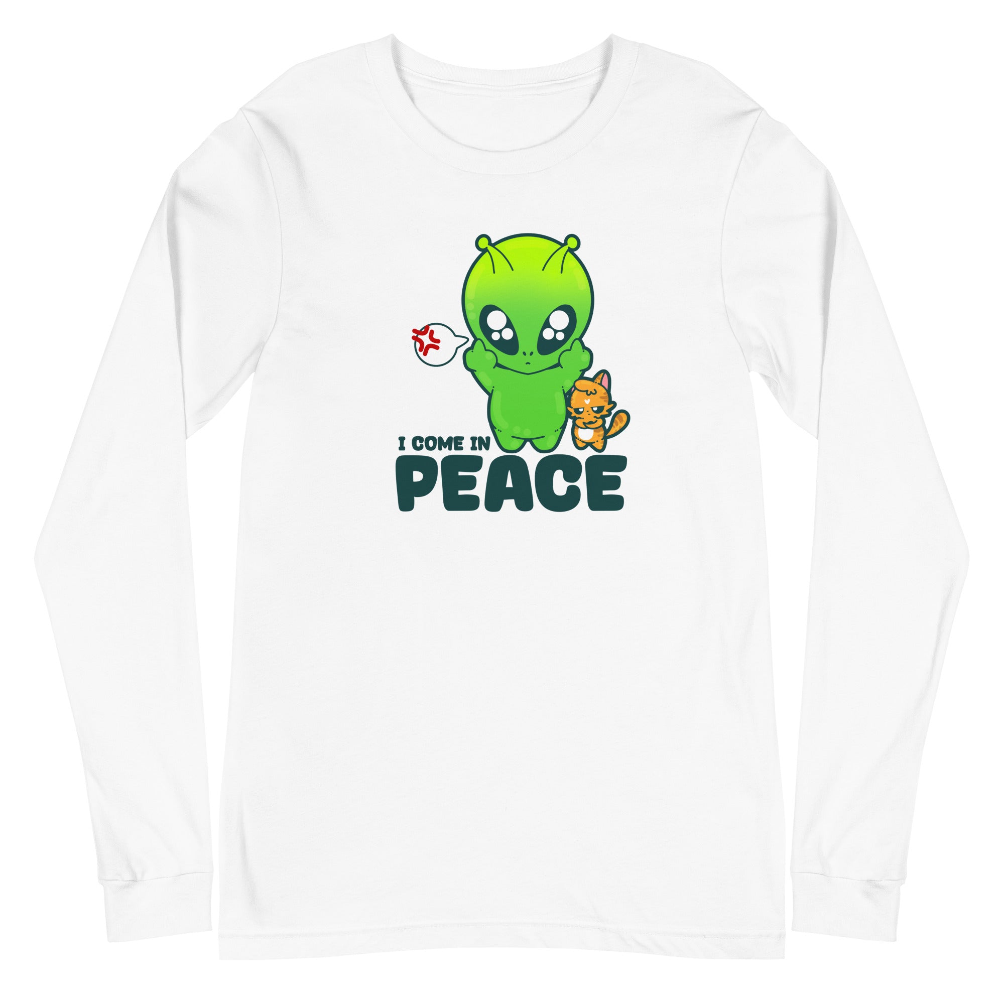 I COME IN PEACE - Long Sleeve Tee - ChubbleGumLLC