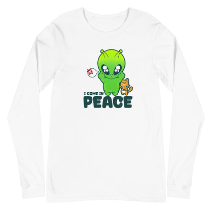 I COME IN PEACE - Long Sleeve Tee - ChubbleGumLLC