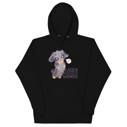 EASILY DISTRACTED BY WIENERS - Hoodie - ChubbleGumLLC