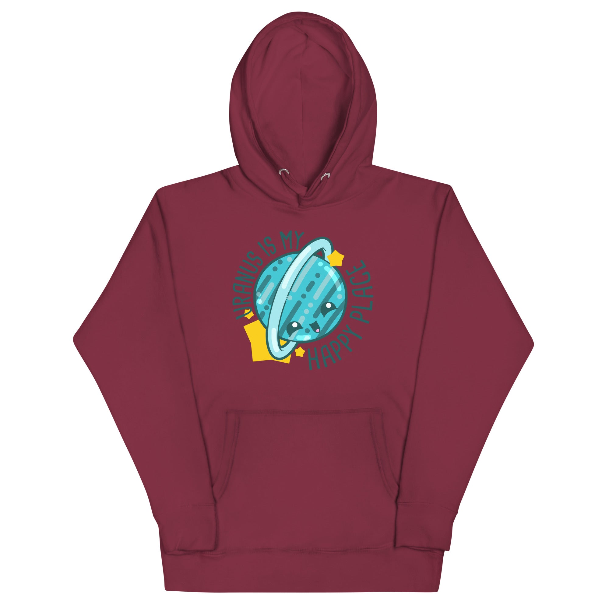 URANUS IS MY HAPPY PLACE - Hoodie - ChubbleGumLLC