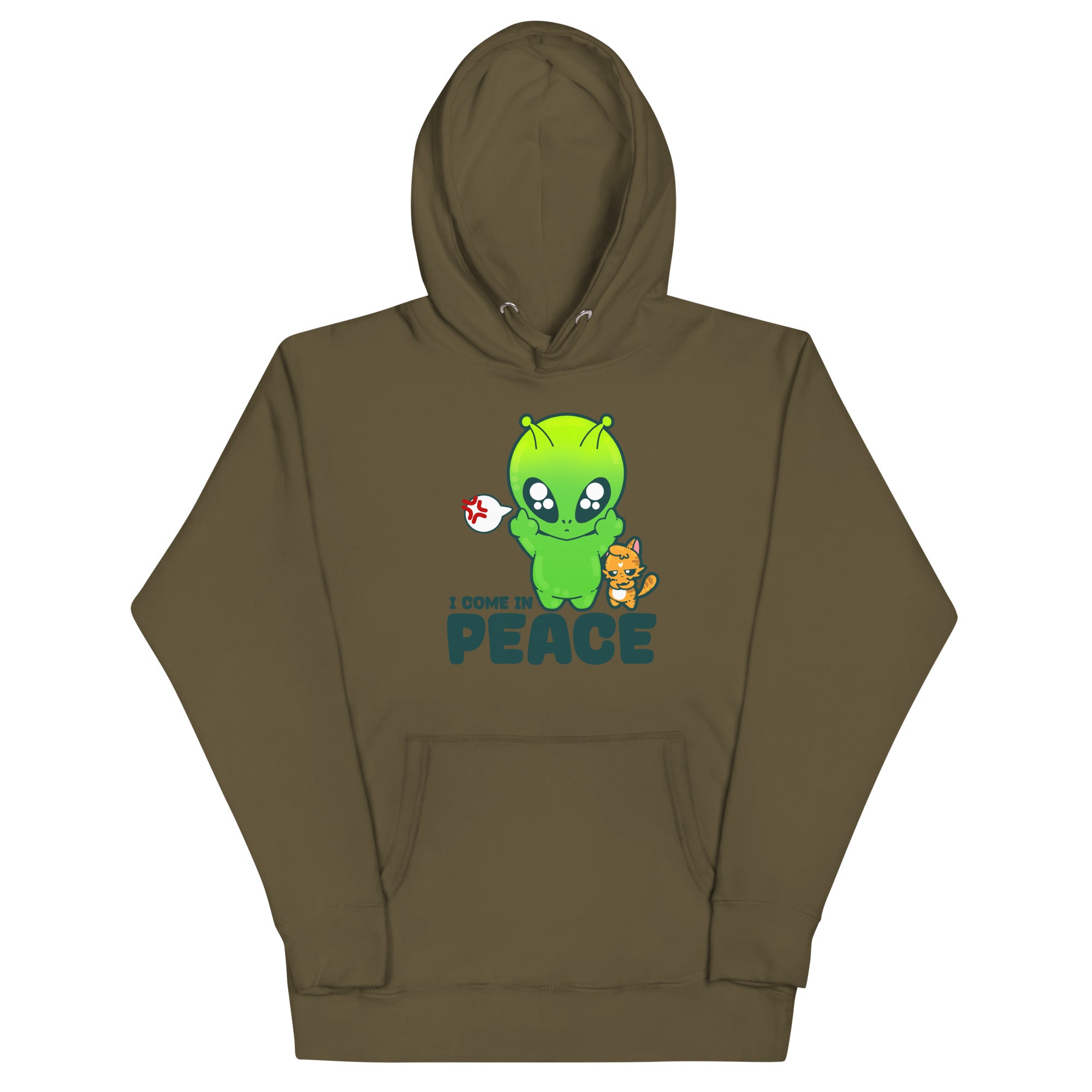 I COME IN PEACE - Hoodie - ChubbleGumLLC