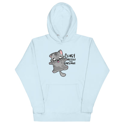 CLINGY NEEDY AND UNSTABLE - Hoodie - ChubbleGumLLC