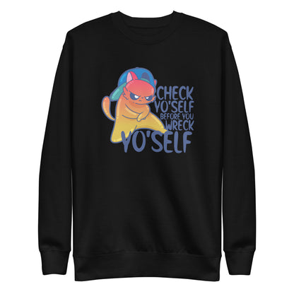 CHECK YOSELF - Sweatshirt - ChubbleGumLLC