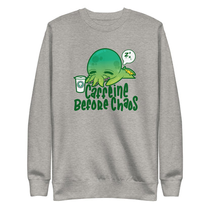 CAFFEINE BEFORE CHAOS - Sweatshirt - ChubbleGumLLC