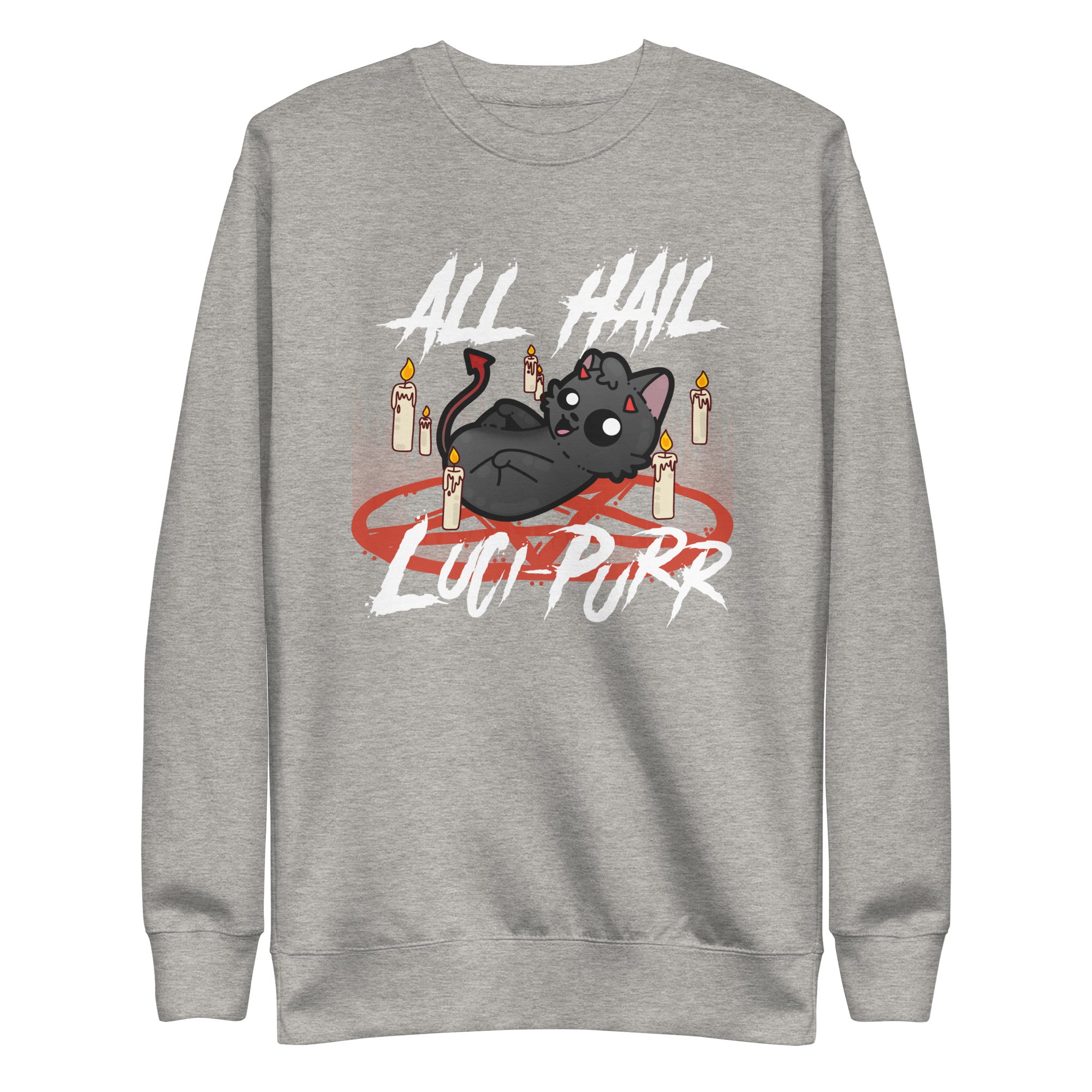 ALL HAIL LUCIPURR - Sweatshirt - ChubbleGumLLC