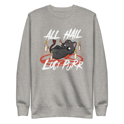 ALL HAIL LUCIPURR - Sweatshirt - ChubbleGumLLC