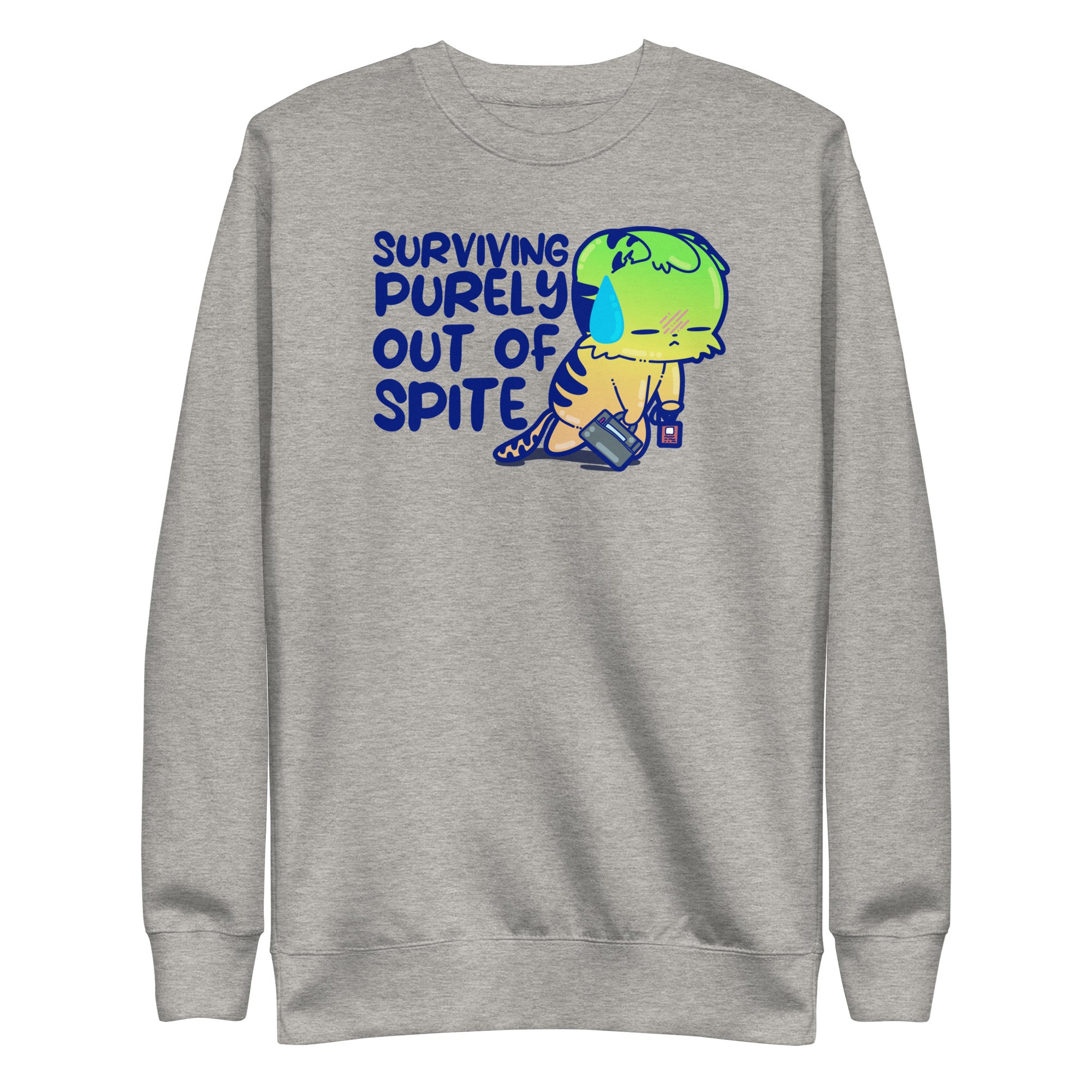 SURVIVING PURELY OUT OF SPITE - Sweatshirt - ChubbleGumLLC