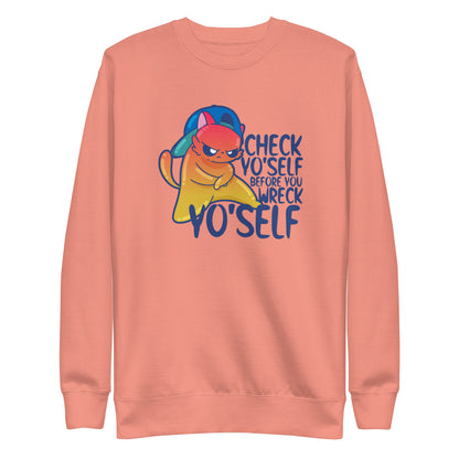 CHECK YOSELF - Sweatshirt - ChubbleGumLLC