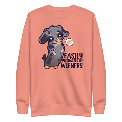 EASILY DISTRACTED BY WIENERS - Sweatshirt - ChubbleGumLLC