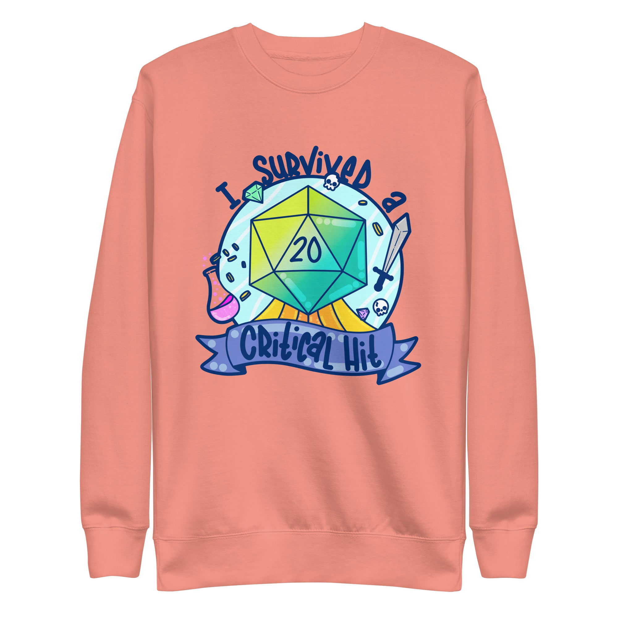 I SURVIVED A CRITICAL HIT - Sweatshirt - ChubbleGumLLC