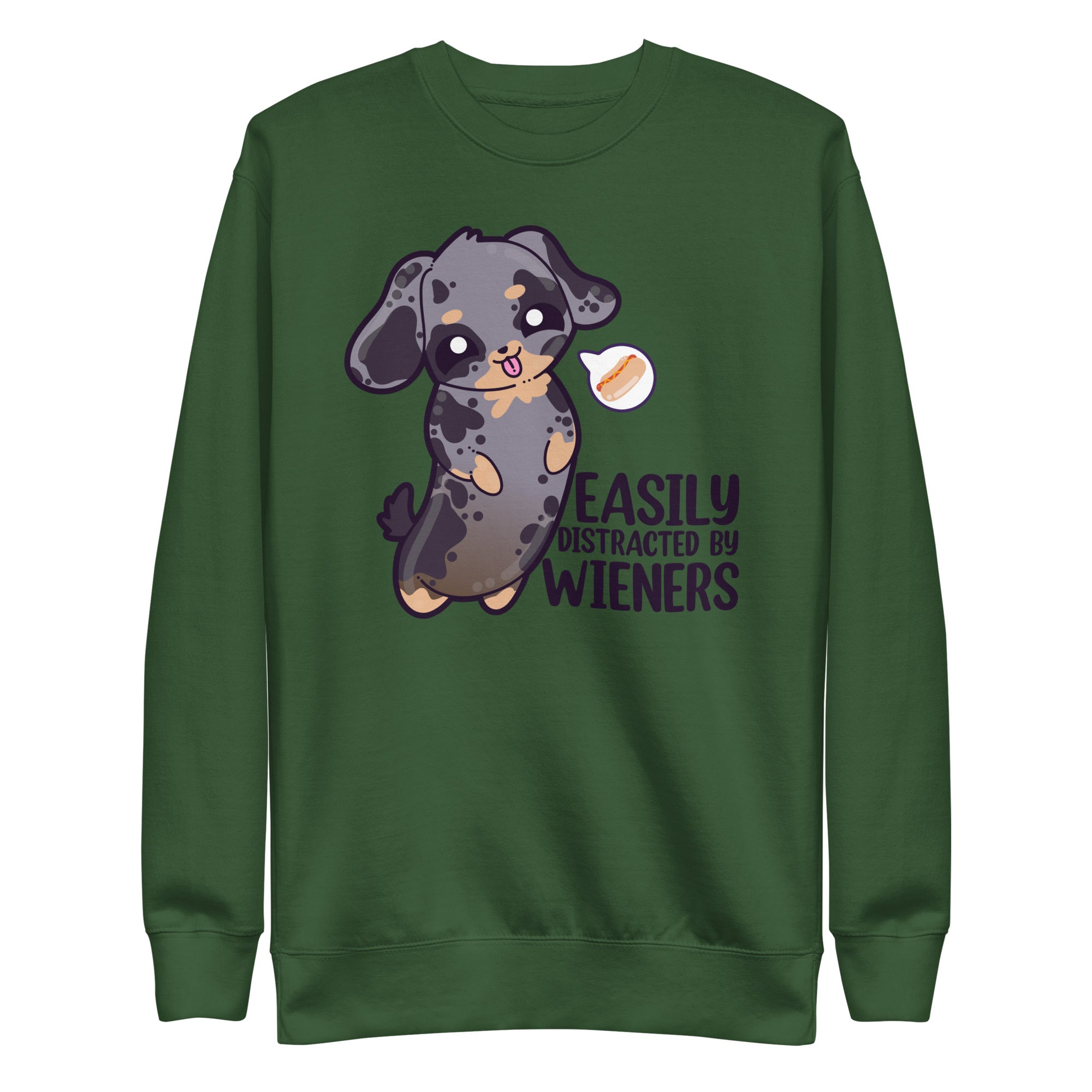 EASILY DISTRACTED BY WIENERS - Sweatshirt - ChubbleGumLLC