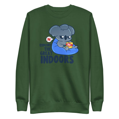 EXPLORE THE GREAT INDOORS - Sweatshirt - ChubbleGumLLC