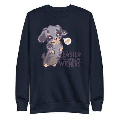 EASILY DISTRACTED BY WIENERS - Sweatshirt - ChubbleGumLLC