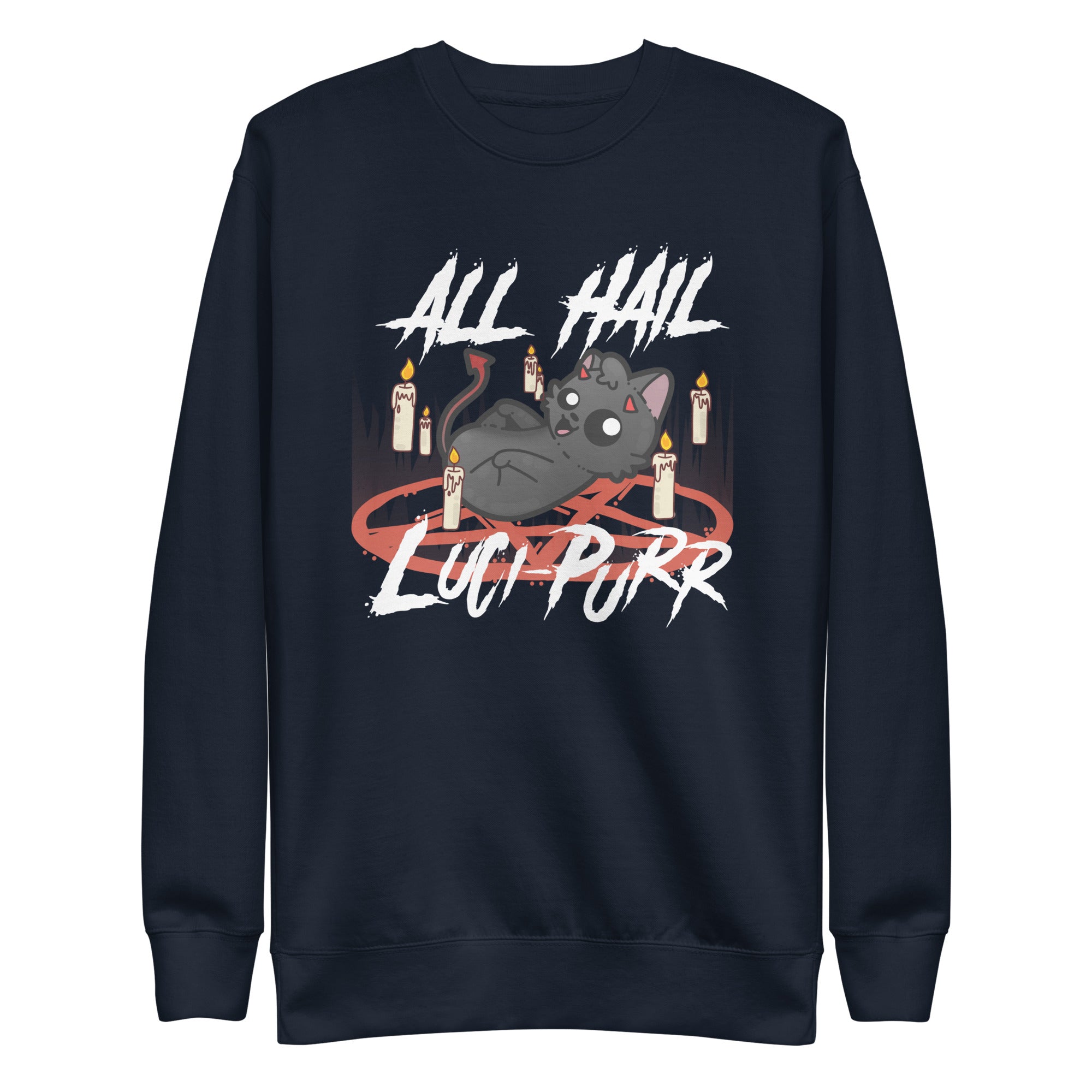 ALL HAIL LUCIPURR - Sweatshirt - ChubbleGumLLC