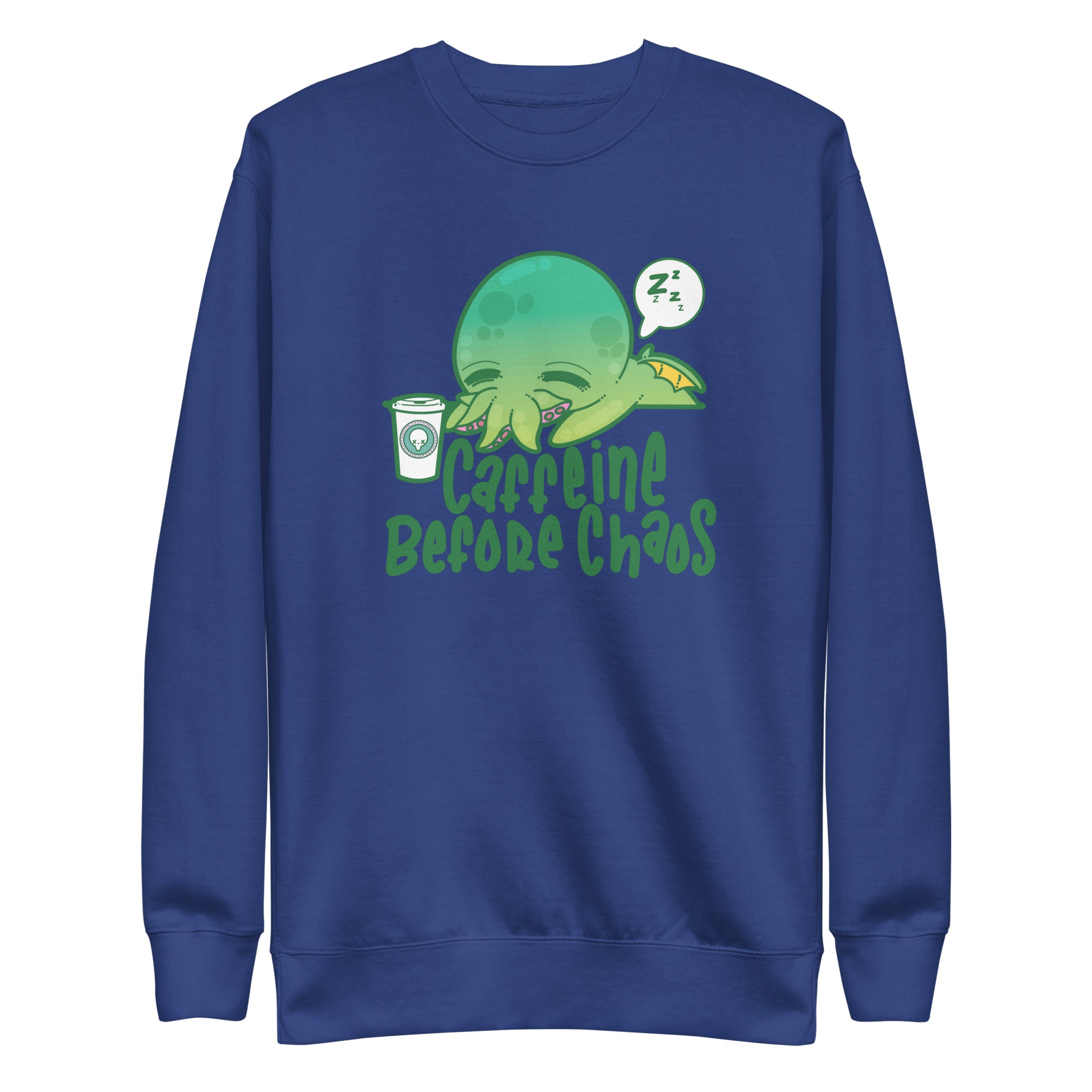 CAFFEINE BEFORE CHAOS - Sweatshirt - ChubbleGumLLC