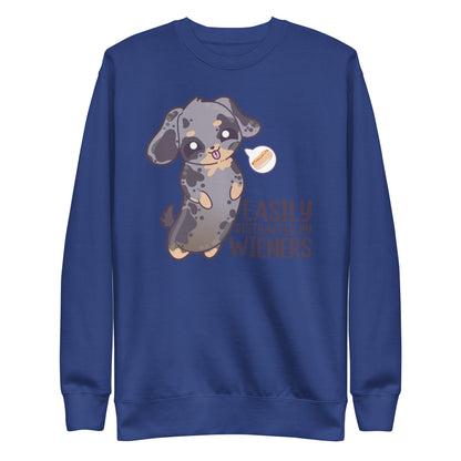 EASILY DISTRACTED BY WIENERS - Sweatshirt - ChubbleGumLLC