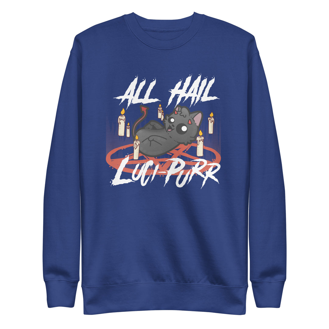 ALL HAIL LUCIPURR - Sweatshirt - ChubbleGumLLC