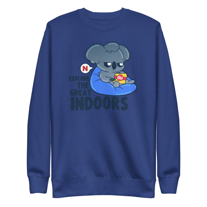 EXPLORE THE GREAT INDOORS - Sweatshirt - ChubbleGumLLC