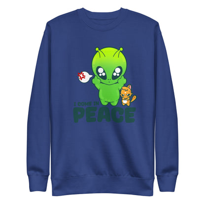 I COME IN PEACE - Sweatshirt - ChubbleGumLLC