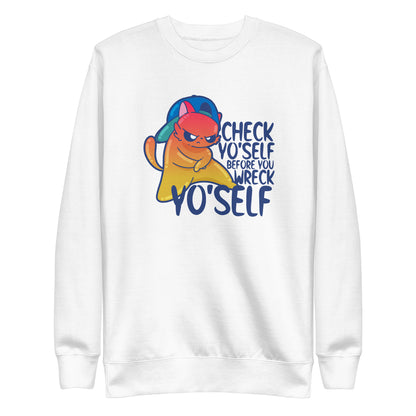 CHECK YOSELF - Sweatshirt - ChubbleGumLLC