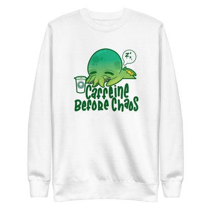 CAFFEINE BEFORE CHAOS - Sweatshirt - ChubbleGumLLC