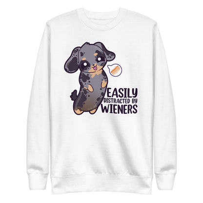 EASILY DISTRACTED BY WIENERS - Sweatshirt - ChubbleGumLLC