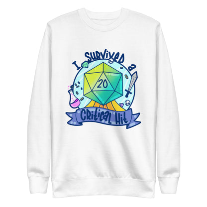 I SURVIVED A CRITICAL HIT - Sweatshirt - ChubbleGumLLC