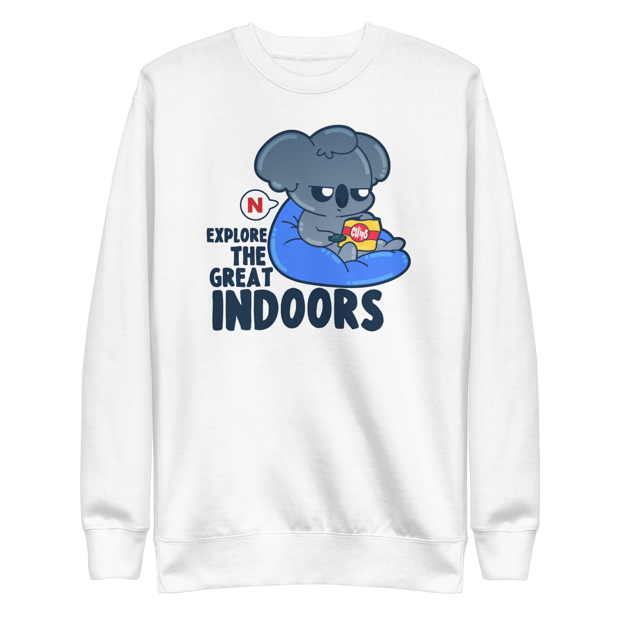 EXPLORE THE GREAT INDOORS - Sweatshirt - ChubbleGumLLC