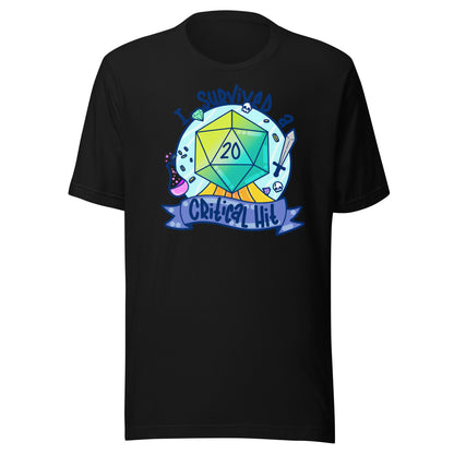 I SURVIVED A CRITICAL HIT - Tee - ChubbleGumLLC