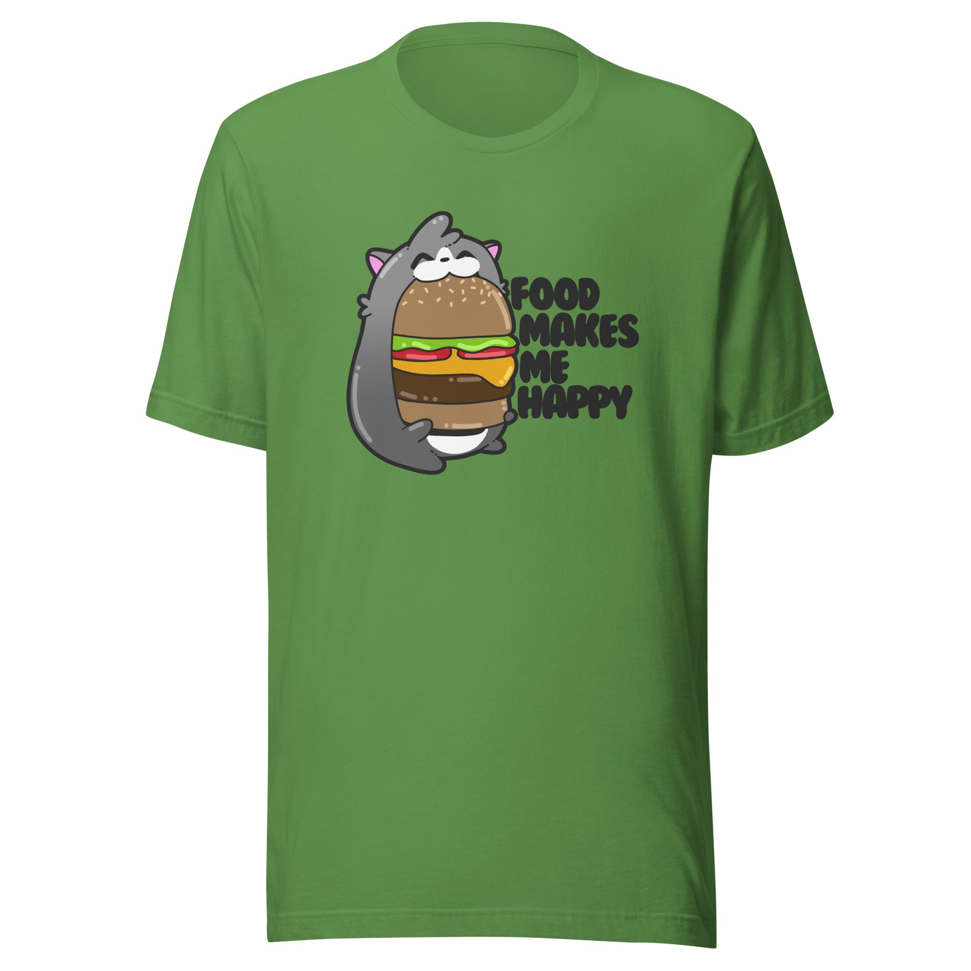 FOOD MAKES ME HAPPY - Tee - ChubbleGumLLC