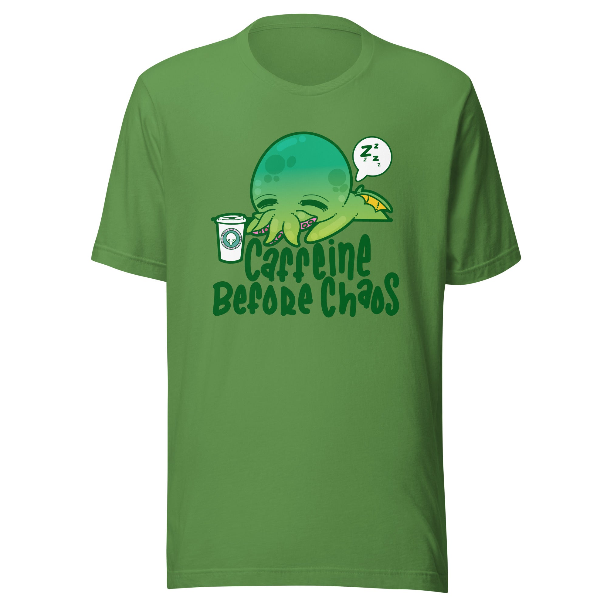 CAFFEINE BEFORE CHAOS - Tee - ChubbleGumLLC